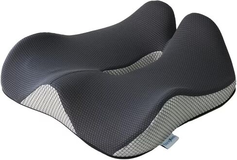 18x16 Inch Memory Foam Seat Cushion Black, Ergonomic Office Chair Cushion with Pressure Relief Design, Supportive Chair Seat Cushion for Hip & Tailbone Support, Car, Home & Travel in Saudi Arabia