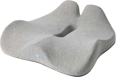 18x16 Inch Memory Foam Seat Cushion Black, Ergonomic Office Chair Cushion with Pressure Relief Design, Supportive Chair Seat Cushion for Hip & Tailbone Support, Car, Home & Travel in Saudi Arabia