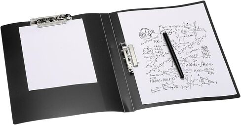 PATIKIL 2pcs Ringless-Binder, A4 Binder Folders Punchless Clamp Padfolio Clipboard Clip Folder Foldable Plastic Document Binders Metal Clips for File Office Supplies, ADM95088B, Blue in Saudi Arabia