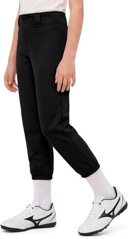 بنطال كرة البيسبول للفتيات من سن 4T إلى 14 سنة، بنطال كرة بيسبول للشباب الصغار مع جيوب وحلقات للحزام in Kuwait