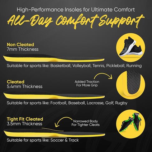 Carbon Fiber Insoles for Men & Women – Rigid Arch Support Shoe Inserts for Sports, Hiking, Running & Daily Wear in Saudi Arabia