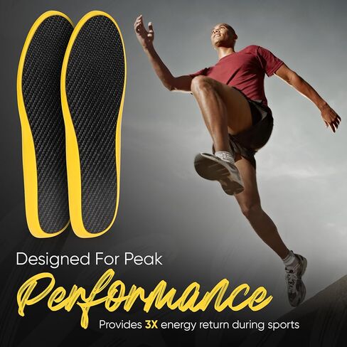 Carbon Fiber Insoles for Men & Women – Rigid Arch Support Shoe Inserts for Sports, Hiking, Running & Daily Wear in Saudi Arabia
