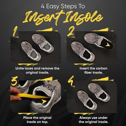 Carbon Fiber Insoles for Men & Women – Rigid Arch Support Shoe Inserts for Sports, Hiking, Running & Daily Wear in Saudi Arabia