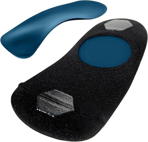 OS1st Orthotic Socks – Sockless Insole Liner for Arch Supports | Cushioned Insole Socks for Inserts | Barefoot Shoe Insert with Silicone Grip | Washable Shoe Liner, Black 1 Pair (Medium) in Kuwait