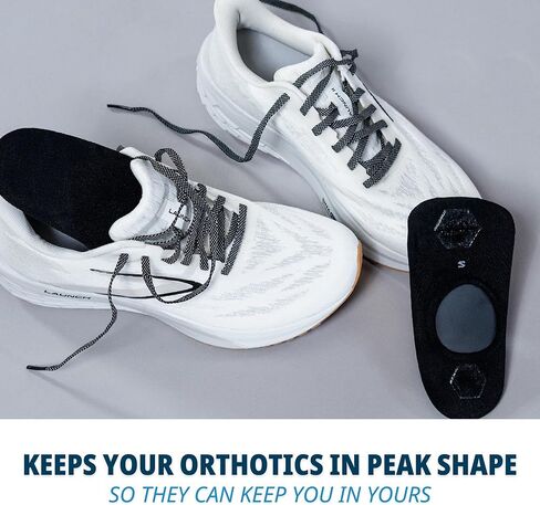 OS1st Orthotic Socks – Sockless Insole Liner for Arch Supports | Cushioned Insole Socks for Inserts | Barefoot Shoe Insert with Silicone Grip | Washable Shoe Liner, Black 1 Pair (Medium) in Kuwait