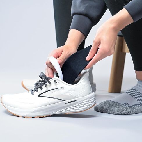 OS1st Orthotic Socks – Sockless Insole Liner for Arch Supports | Cushioned Insole Socks for Inserts | Barefoot Shoe Insert with Silicone Grip | Washable Shoe Liner, Black 1 Pair (Medium) in Kuwait