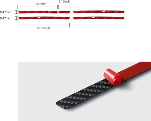 BETTERHUMZ Car Outside Door Handle Sticker Compatible with Audi A3 8Y S3 RS3 Sportback 2021-2025 Carbon Fiber Exterior Molding Protector Trim Tuning Accessories (Red) in Saudi Arabia