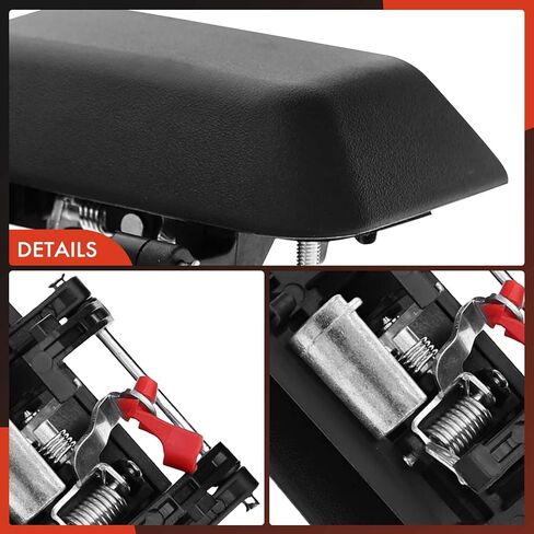 A-Premium Outside Exterior Door Handles Compatible with Jeep Compass 2007-2017, Textured Black, 2-PC Set, Rear Driver and Passenger Side in Saudi Arabia