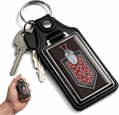 Brotherhood 1970's Compatible with Monte Carlo Dark Brown Emblem Design Keychain Key Holder Key Ring For Men Heavy Duty Car Keyring For Men and Women in Kuwait