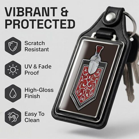 Brotherhood 1970's Compatible with Monte Carlo Dark Brown Emblem Design Keychain Key Holder Key Ring For Men Heavy Duty Car Keyring For Men and Women in Kuwait