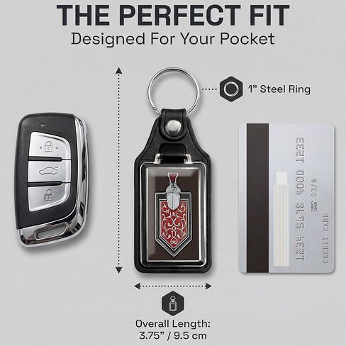 Brotherhood 1970's Compatible with Monte Carlo Dark Brown Emblem Design Keychain Key Holder Key Ring For Men Heavy Duty Car Keyring For Men and Women in Kuwait