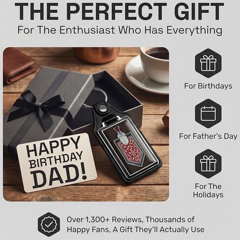 Brotherhood 1970's Compatible with Monte Carlo Dark Brown Emblem Design Keychain Key Holder Key Ring For Men Heavy Duty Car Keyring For Men and Women in Kuwait