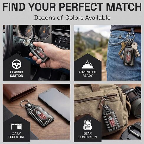 Brotherhood 1970's Compatible with Monte Carlo Dark Brown Emblem Design Keychain Key Holder Key Ring For Men Heavy Duty Car Keyring For Men and Women in Kuwait