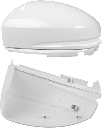 OWITAI Compatible with Honda Fit Left Driver Side Mirror Cap Cover 2015 2016 2017 2018, White Door Rearview Mirror Cover Replacement Without Turn Signal Light for Fit Left Side in Kuwait