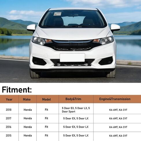 OWITAI Compatible with Honda Fit Left Driver Side Mirror Cap Cover 2015 2016 2017 2018, White Door Rearview Mirror Cover Replacement Without Turn Signal Light for Fit Left Side in Kuwait