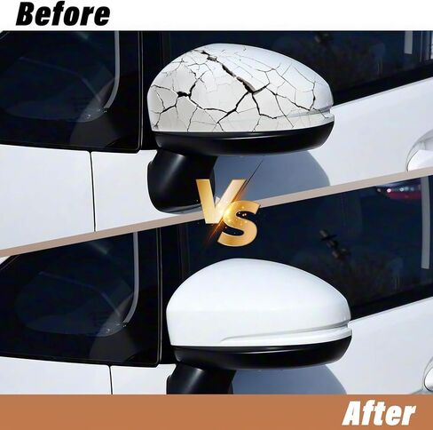 OWITAI Compatible with Honda Fit Left Driver Side Mirror Cap Cover 2015 2016 2017 2018, White Door Rearview Mirror Cover Replacement Without Turn Signal Light for Fit Left Side in Kuwait