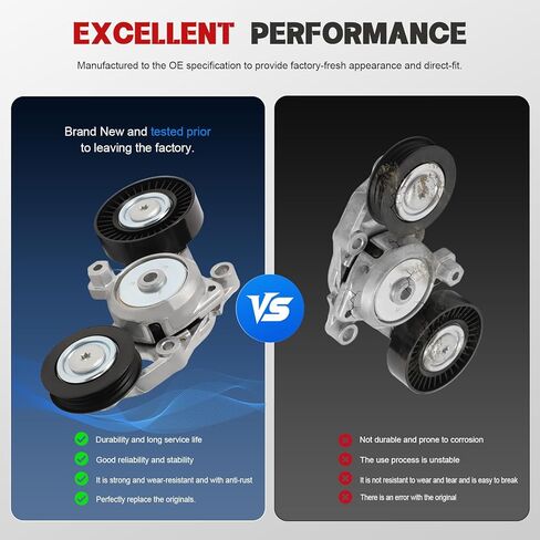 Belt Tensioner Kit with Engine Serpentine Belt Drive for Camry 2010 2011 L4 2.5L 2 Pcs 166010V010 in Kuwait