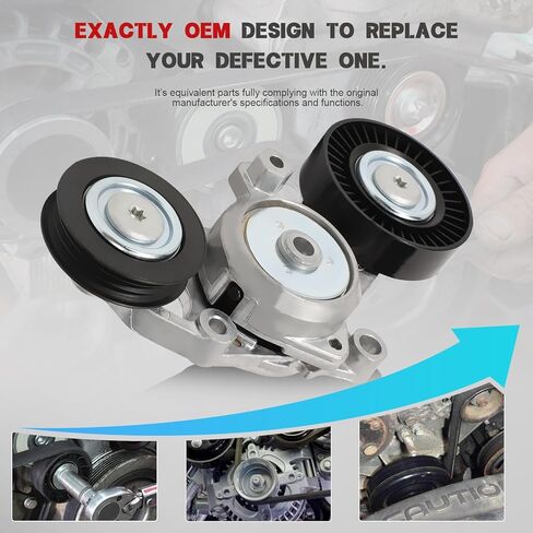 Belt Tensioner Kit with Engine Serpentine Belt Drive for Camry 2010 2011 L4 2.5L 2 Pcs 166010V010 in Kuwait
