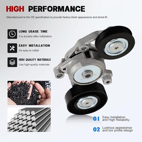 Belt Tensioner Kit with Engine Serpentine Belt Drive for Camry 2010 2011 L4 2.5L 2 Pcs 166010V010 in Kuwait