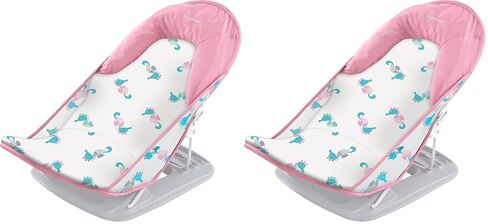 مقعد استحمام فاخر للأطفال من سمر إنفانت، دعم قابل للتعديل للحوض أو حوض الاستحمام، يتضمن 3 أوضاع للاستلقاء - موجات الفقاعات in Kuwait