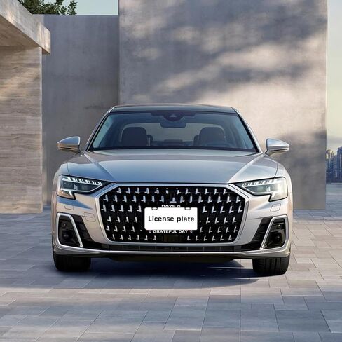 Have A Grateful Day License Plate Frame, Weatherproof Car Accessories 2 Holes with Screw Caps for Men Women 12x6 Inch in Kuwait