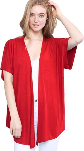 Women's Kimono Style Short Sleeve Dolman Cardigan in Saudi Arabia