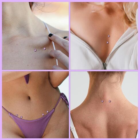 Xpircn 14G Titanium Surface Piercing Jewelry Flat Bar CZ Staple Barbell Internally Threaded Surface Tragus Staple Bar Piercing Jewelry 10/12/14mm in Kuwait