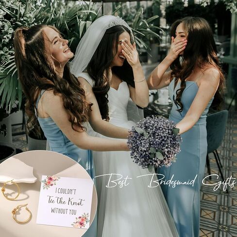 Bridesmaid Proposal Gifts, Tie the Knot Bridesmaid Earrings Knot Hoop Earrings for Bridesmaids Jewelry Maid of Honor Gifts for Wedding Bridal Party Favors in Kuwait