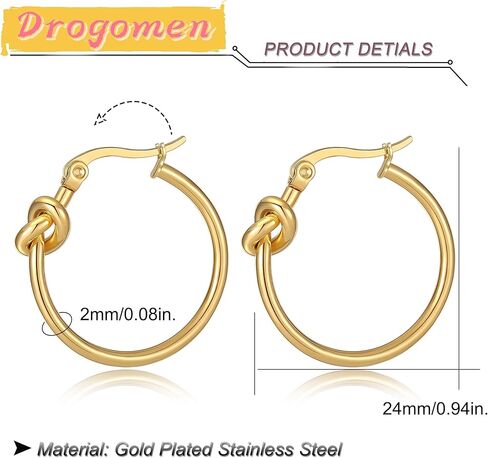 Bridesmaid Proposal Gifts, Tie the Knot Bridesmaid Earrings Knot Hoop Earrings for Bridesmaids Jewelry Maid of Honor Gifts for Wedding Bridal Party Favors in Kuwait