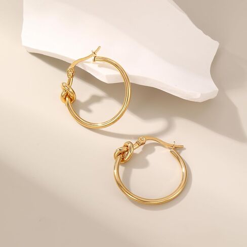 Bridesmaid Proposal Gifts, Tie the Knot Bridesmaid Earrings Knot Hoop Earrings for Bridesmaids Jewelry Maid of Honor Gifts for Wedding Bridal Party Favors in Saudi Arabia