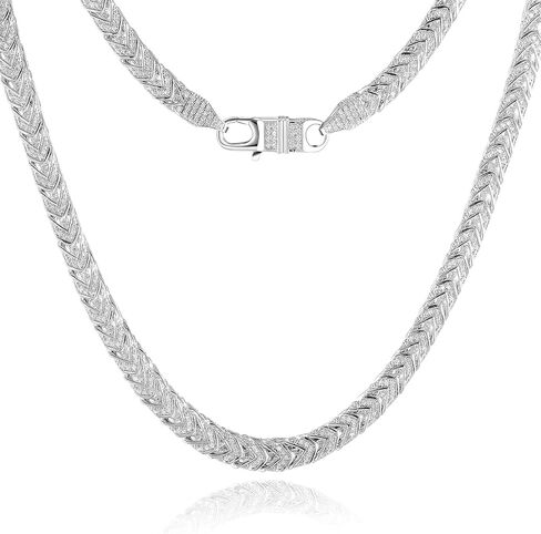 سوار/قلادة من الفضة الكوبية مقاس 6 مم للرجال والنساء Ice Out Miami | مطلي بالذهب عيار 18 قيراط 5A+ CZ | الهيب هوب حجر الراين سلاسل ثقيلة | بلينغ المجوهرات الفاخرة in Kuwait