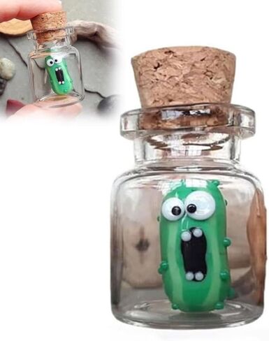 Pendant Handmade Glass Home Decor Cucumber Screaming Pickle Glass Screaming Pickle in a Bottle Car Pendant Small Glass Screaming Pickle in Saudi Arabia