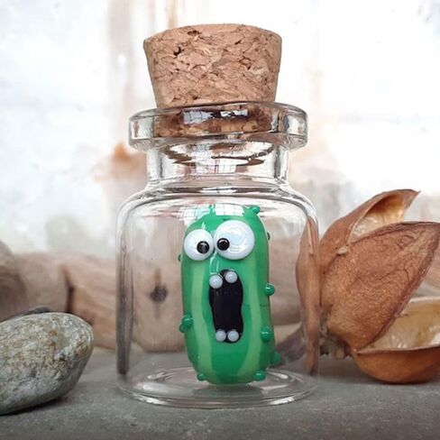 Pendant Handmade Glass Home Decor Cucumber Screaming Pickle Glass Screaming Pickle in a Bottle Car Pendant Small Glass Screaming Pickle in Saudi Arabia