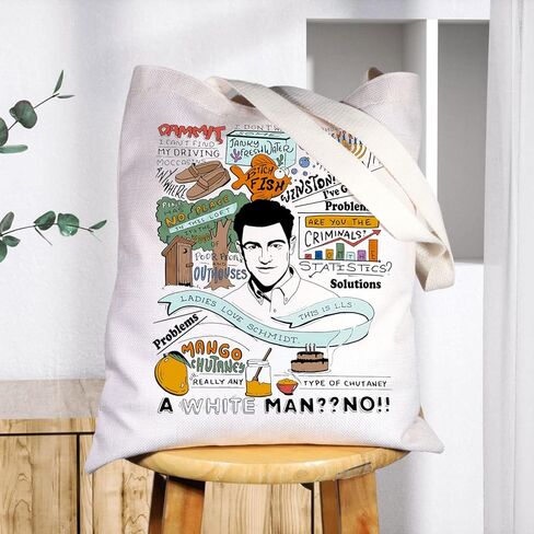 BWWKTOP Canvas Tote Bag - Schmidt Fans TV Show Inspired Shoulder Bag - Merchandise in Saudi Arabia