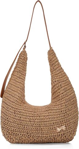 Oweisong Straw Handbags for Women 2026 Summer Beach Tote Bag Trendy Woven Shoulder Purse for Vacation Spring in Saudi Arabia