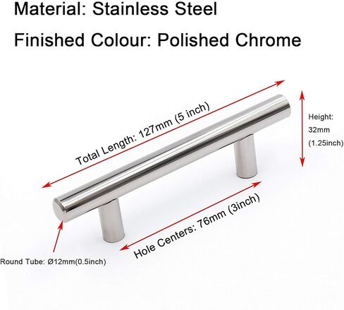 homdiy 10 Pack 5 Inch Cabinet Pulls Gold Cabinet Handles, Brushed Brass Pulls for Dresser Drawers Gold Kitchen Hardware in Kuwait