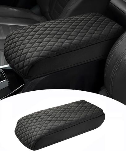 Custom Fit for Center Console Cover 2002-2012 Dodge Ram 1500 2500 3500 Armrest Cushion Pad Cover PU Leather Ram Accessories Anti-Scratch Black in Kuwait