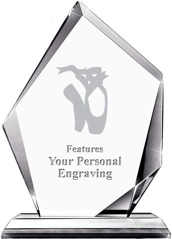 Top Sales Performer Apex Crystal Award, 6" H Custom Engraved Sales Trophy, Engraving Included Prime in Saudi Arabia