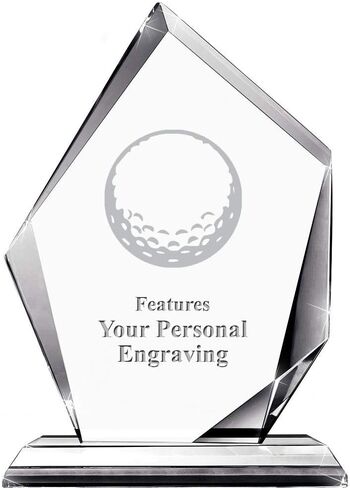 Top Sales Performer Apex Crystal Award, 6" H Custom Engraved Sales Trophy, Engraving Included Prime in Saudi Arabia