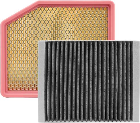 White Cabin Filter & Engine Air Filter Kit for GMC Terrain 2026 2025 2024 2023 2022 2021 2020 2019 2018 (Random Color-Light Yellow or Red for Engine air filter) in Saudi Arabia