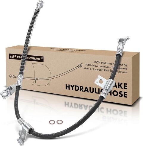 A-Premium Front Passenger Brake Hydraulic Hose Compatible with Kia Models - Amanti 2007 2008 2009 3.8L - Replace# 587323F100 in Saudi Arabia