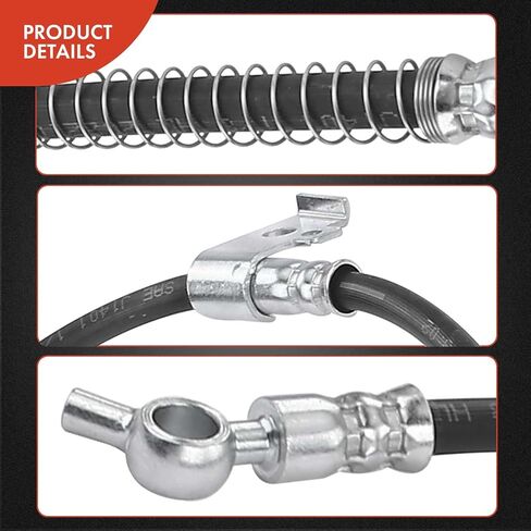 A-Premium Front Passenger Brake Hydraulic Hose Compatible with Kia Models - Amanti 2007 2008 2009 3.8L - Replace# 587323F100 in Saudi Arabia