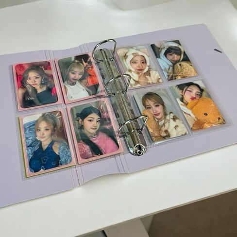 Meowcafe K-KEEP مزدوج الجوانب A5 نحيف 4 جيوب قسط Kpop صفحات تجليد بطاقات الصور، حجم الجيب 65 × 93 مم، 11 فتحة، 100 ميكرون، 40 صفحة in Kuwait