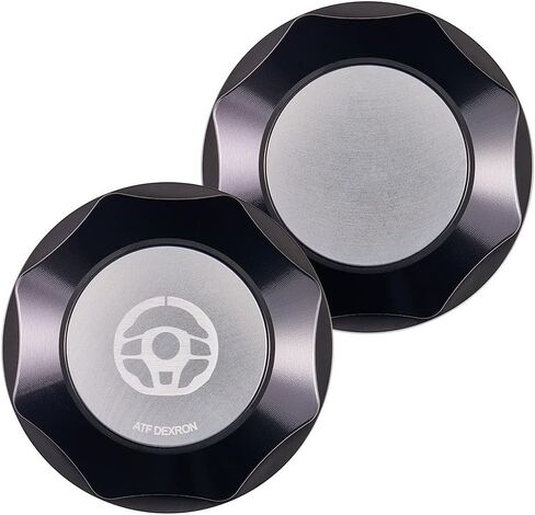 غطاء خزان التوجيه المعزز IAG Revolve مع لون مؤكسد لسوبارو 08-14 WRX، 08-21 STI، 05-09 LGT (أسود) in Kuwait