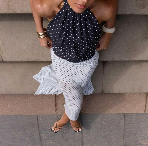 Womens Cinched Elastic Waist High Halter Neck Tie Open Back Bubble Tank Top Y2k Cute Slim Fit Backless Crop Tops in Saudi Arabia