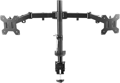 DL-MS02 Desktop Stand Fully Dynamic 360 Degree Steel Dual Monitor Stand 10"-27" Clamp Base Monitor Mounting Arm Load 9.9kg(MS02) in Saudi Arabia