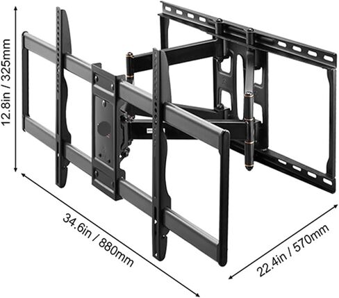 Full Motion TV Mount Fits Most 26-90 Inch TVs Swivel Tilt Horizontal Adjustment TV Wall Mount with Articulating Arm in Saudi Arabia