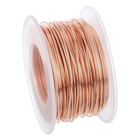 PATIKIL 66 Feet 99.9% Solid Bare Copper Wire, 17 Gauge Pure Copper Wire 1.1mm Soft Beading Wire Metal Plant Stem Ties for Jewelry Craft (20m) in Saudi Arabia