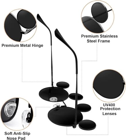 نظارات شمسية للعين الثالثة، عدسات مستقطبة عاكسة باللون الفضي in Kuwait