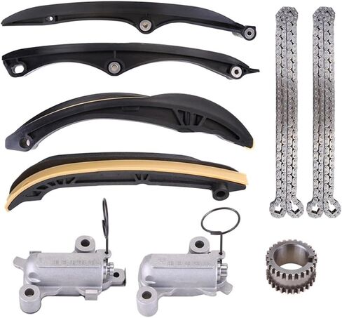 مجموعة سلسلة توقيت المحرك JIK لسيارة Ford F150/Expedition، Lincoln Navigator 3.5L V6 DOHC Turbo 2017 2018 2019 2020 2021، شداد سلسلة التوقيت، استبدال # HL3Z-6268-A، HL3Z-6K255-A in Saudi Arabia